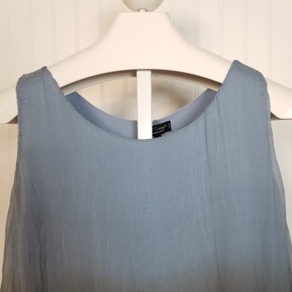 H Trend Sleeveless Ombre Silk Sequin Top Small - Picture 3 of 9